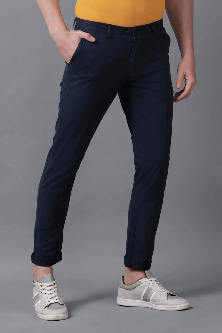 Navy Blue Mens Trousers (CH1004) - GOOSEBERY
