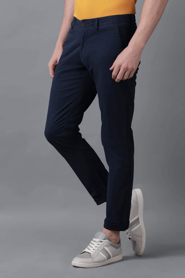 Navy Blue Mens Trousers (CH1004) - GOOSEBERY