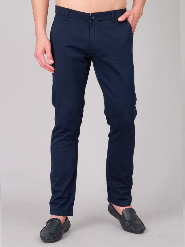Men Blue Cotton Trouser (GBTMK7653 )