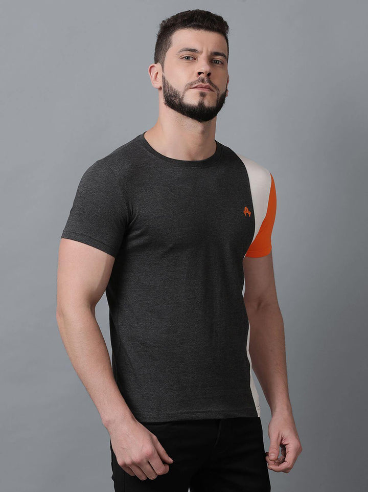 Charcoal & White Mens T-Shirt (MAQUIRE 1007) - GOOSEBERY