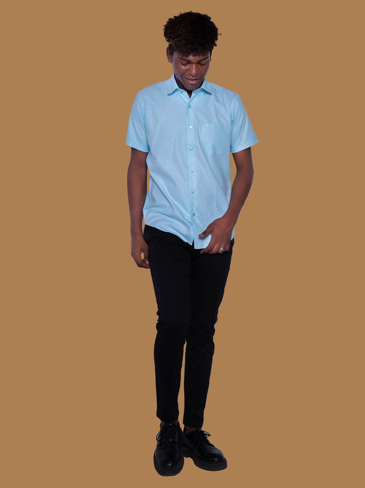 Blue Formal Shirt for Men (GBMFRML9006H) - G O O S E B E R Y®