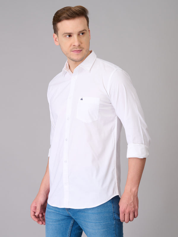 Men White Formal Cotton Shirt (GBHM23ED13)