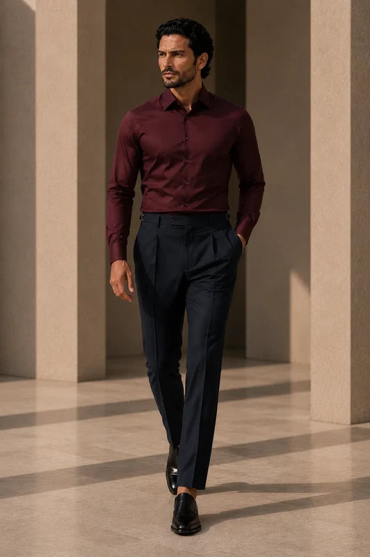 Stretch Premium Shirt - Maroon