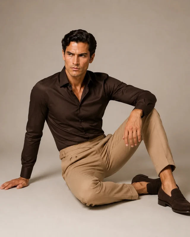 Stretch Premium Shirt - Coffee
