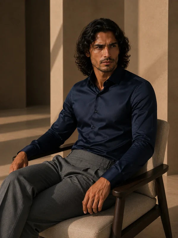 Stretch Premium Shirt - Navy