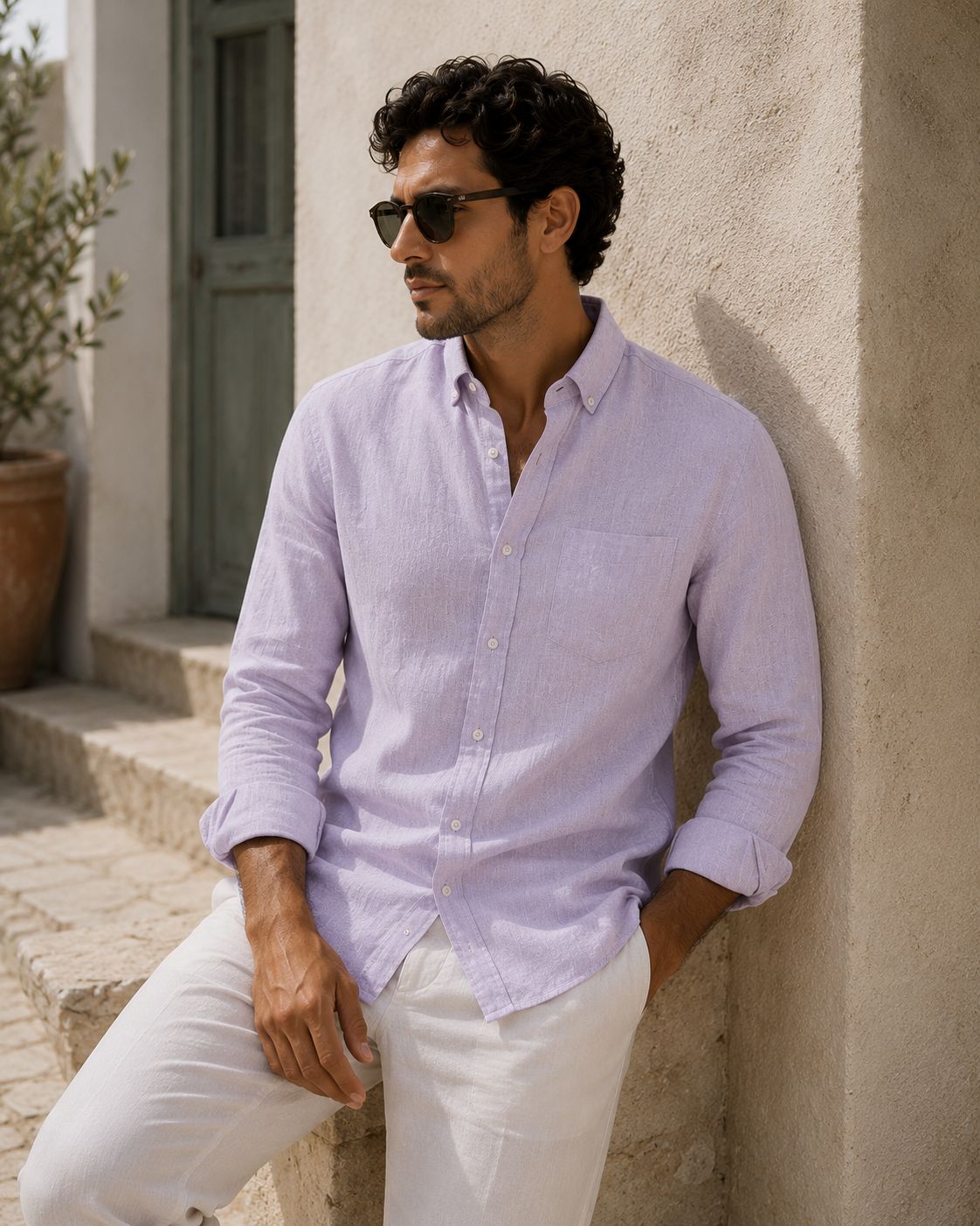 Lilac Linen Shirt