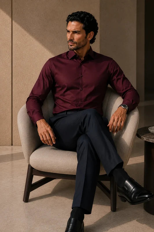 Stretch Premium Shirt - Maroon