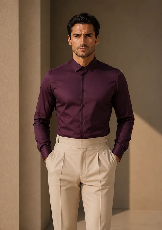 Stretch Premium Shirt - Plum