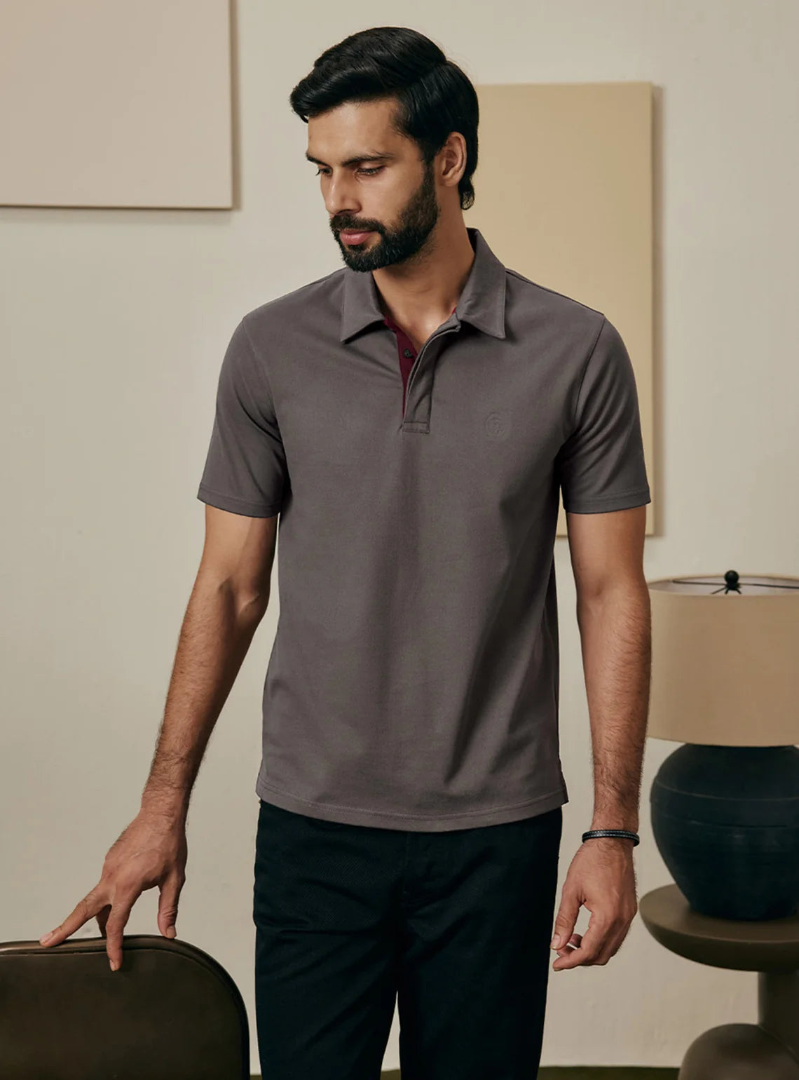 Pique Polo - Grey