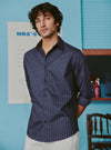 Printed Shirt - Navy Stripe