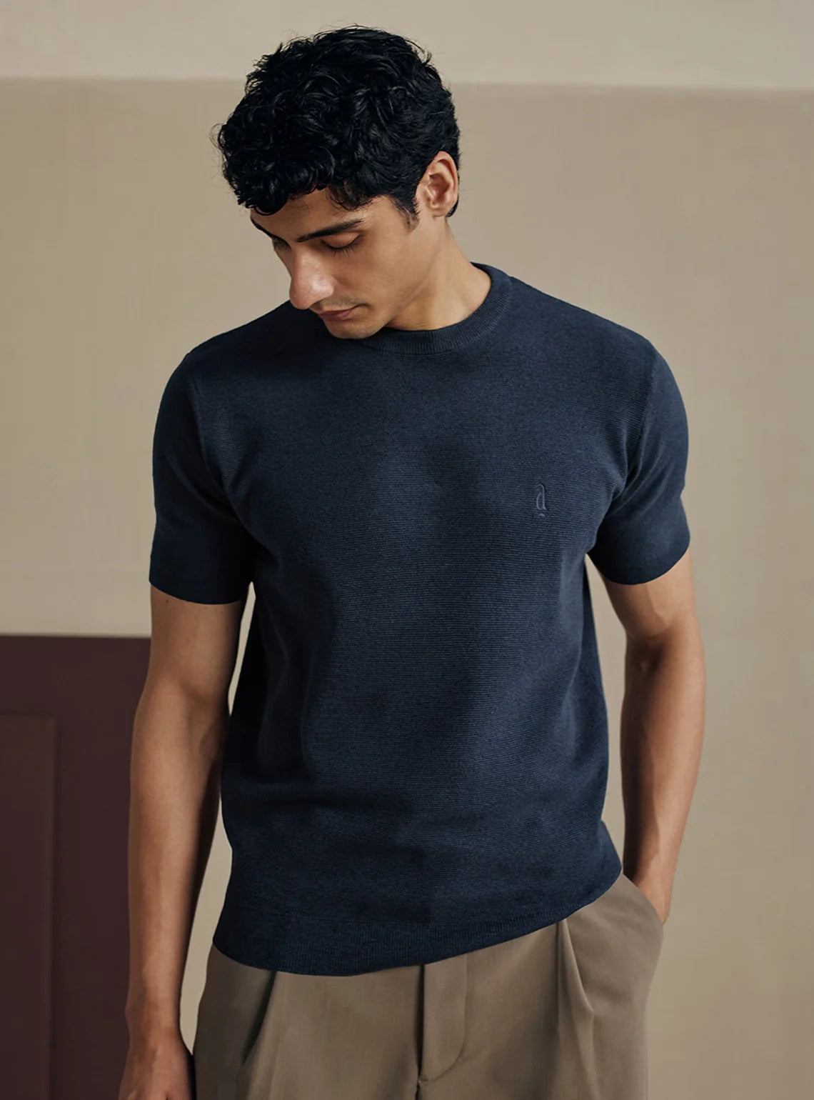 Crew Neck T-Shirt - Navy