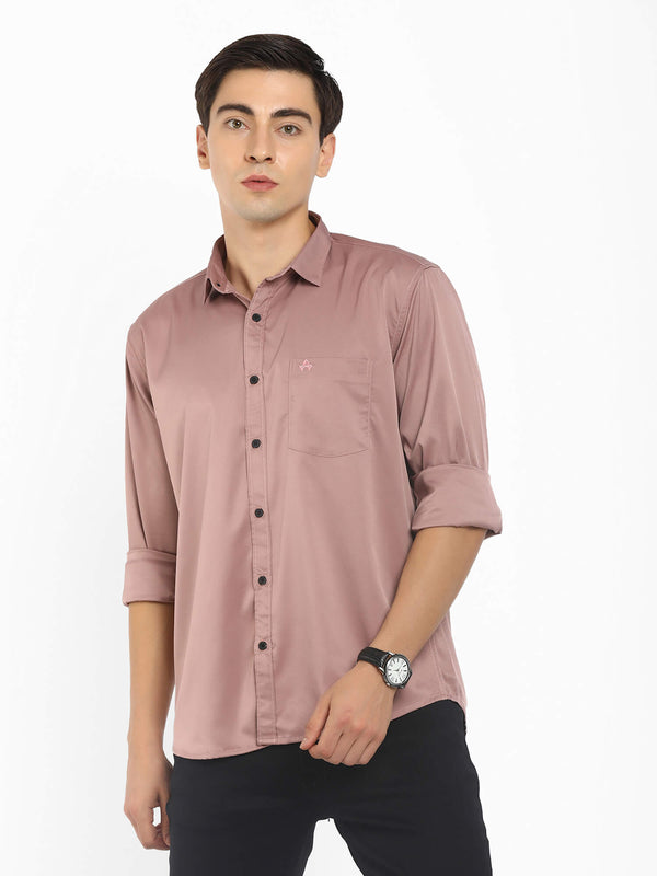 Pink Solid Casual Shirt For Men (GBMNR2026)