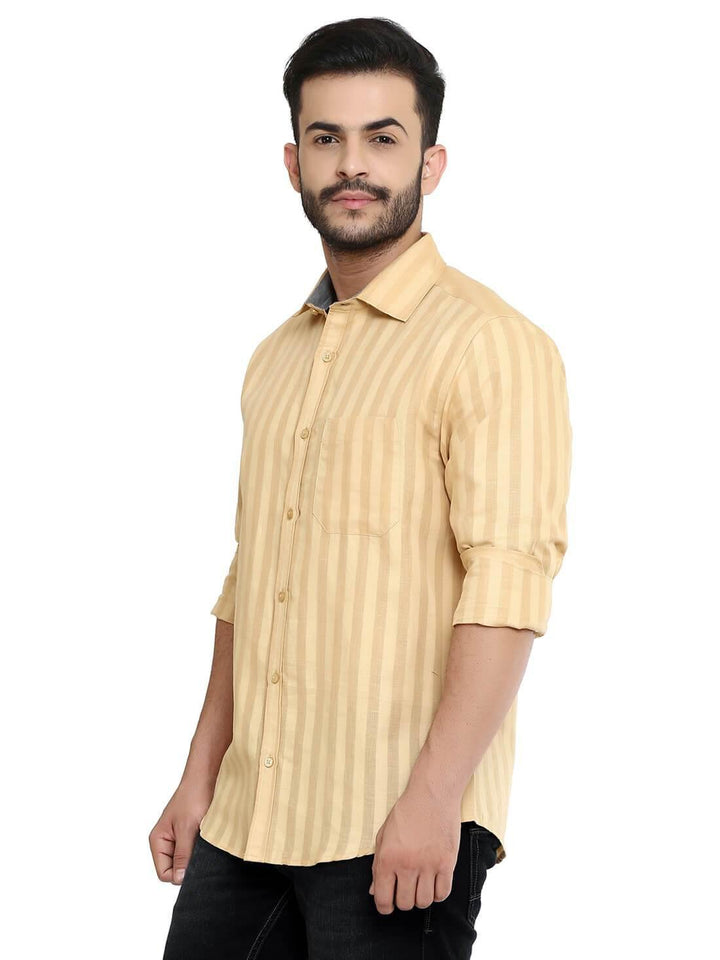 Light Orange Shirt for Men (GROSULA LN 105) - GOOSEBERY