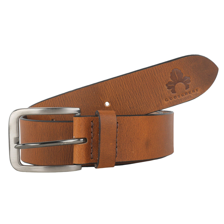 Brown Genuine Leather Belt for Men - GOOSEBERY
