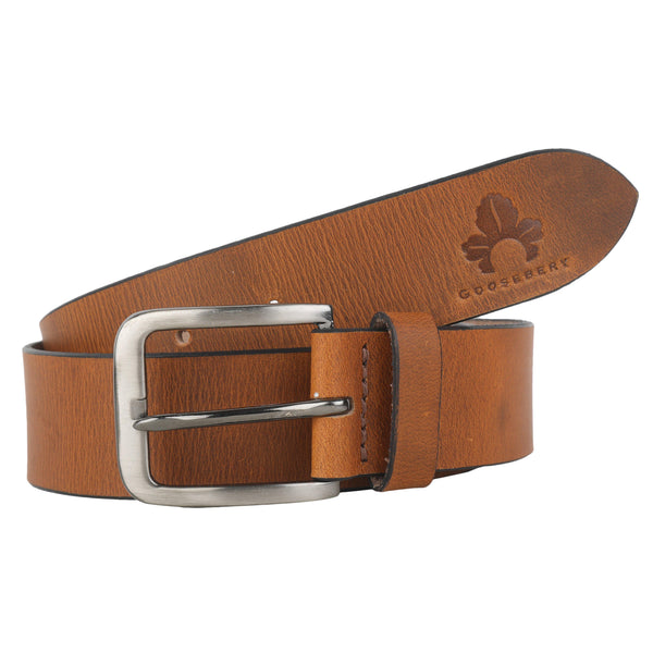 Brown Genuine Leather Belt for Men - GOOSEBERY