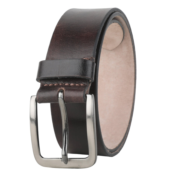 Casual Brown Leather Belt for Men - GOOSEBERY