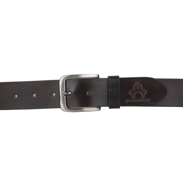 Casual Brown Leather Belt for Men - GOOSEBERY