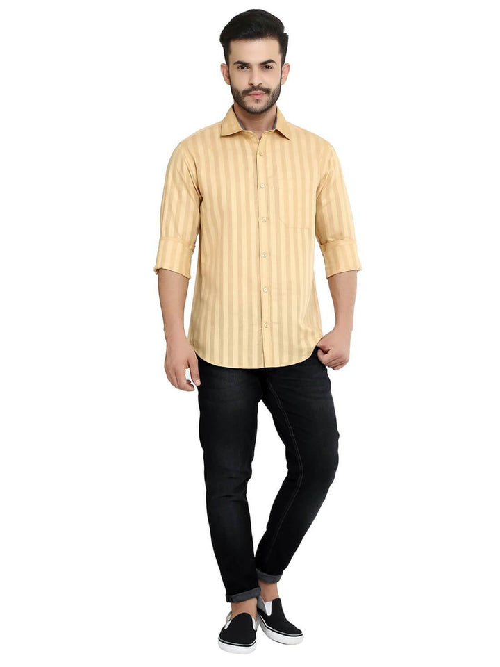 Light Orange Shirt for Men (GROSULA LN 105) - GOOSEBERY