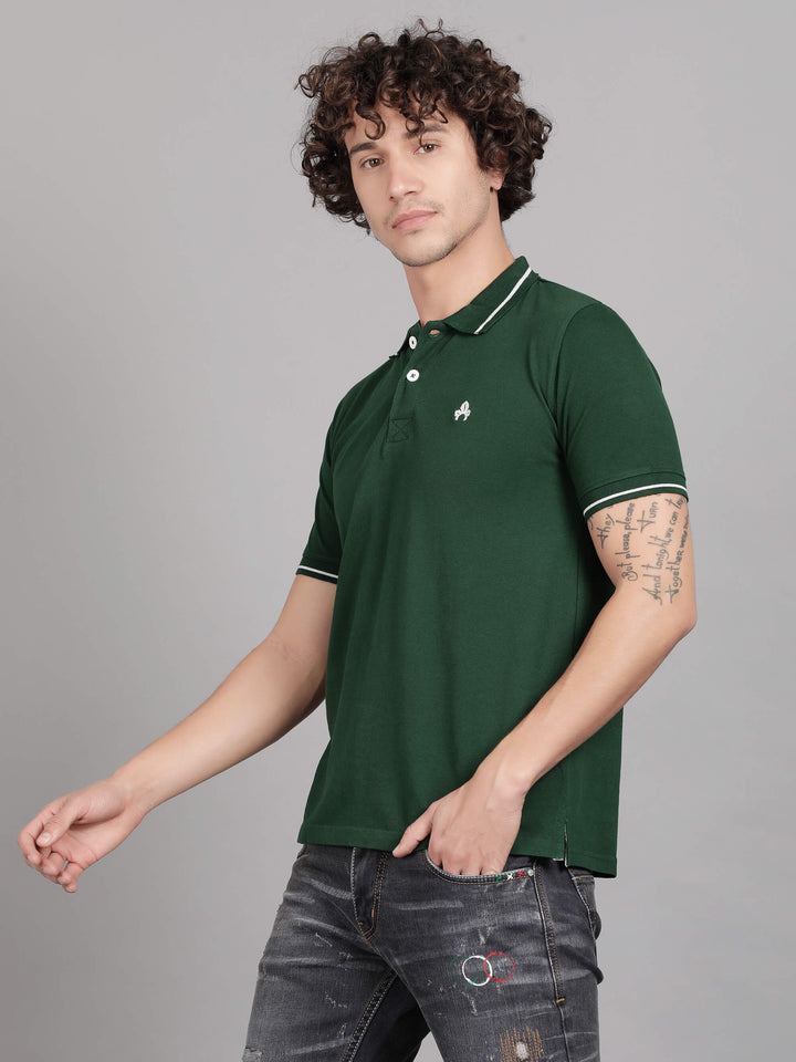 Green Polo T-Shirt Men (CRISPA1004) - G O O S E B E R Y®