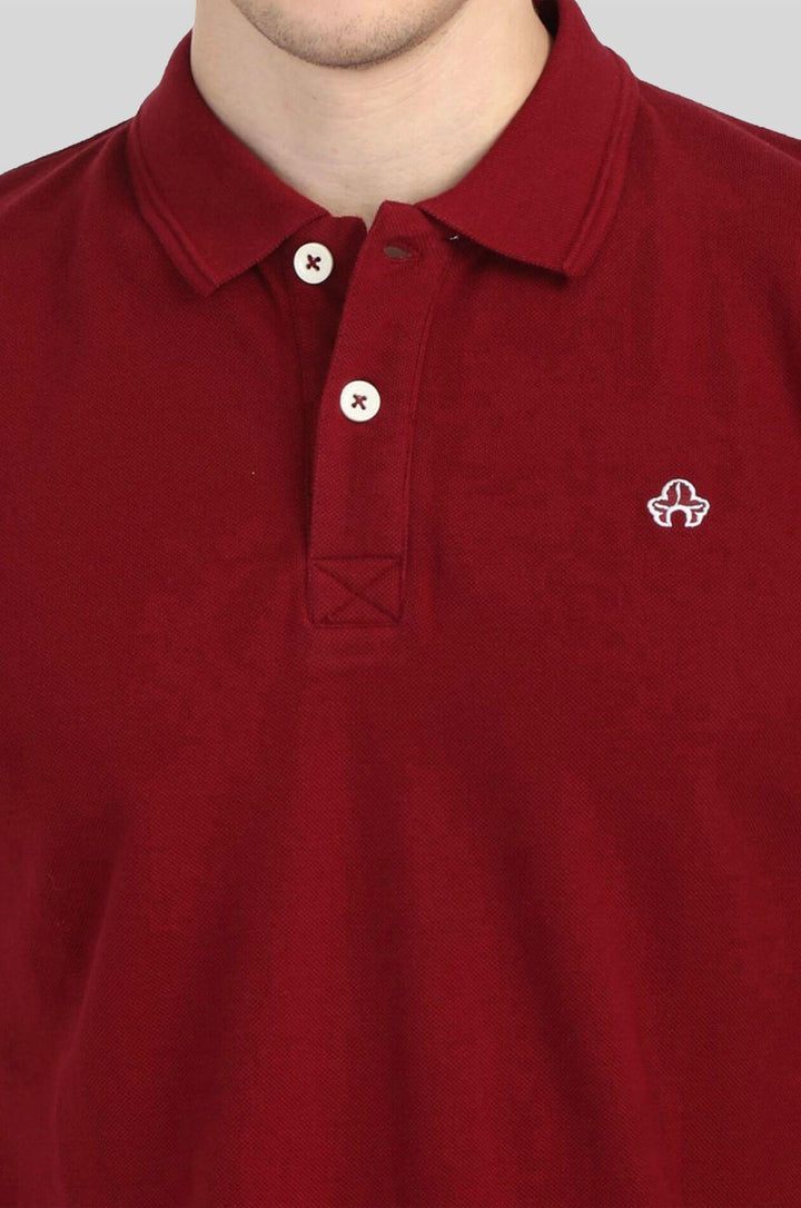 Red Polo T-Shirt for Men - GOOSEBERY