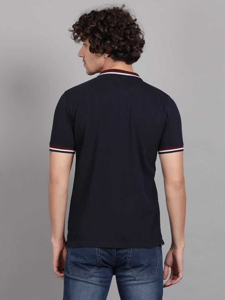 Navy Blue Polo T-Shirt for Men (CRISPA 1017) - G O O S E B E R Y®