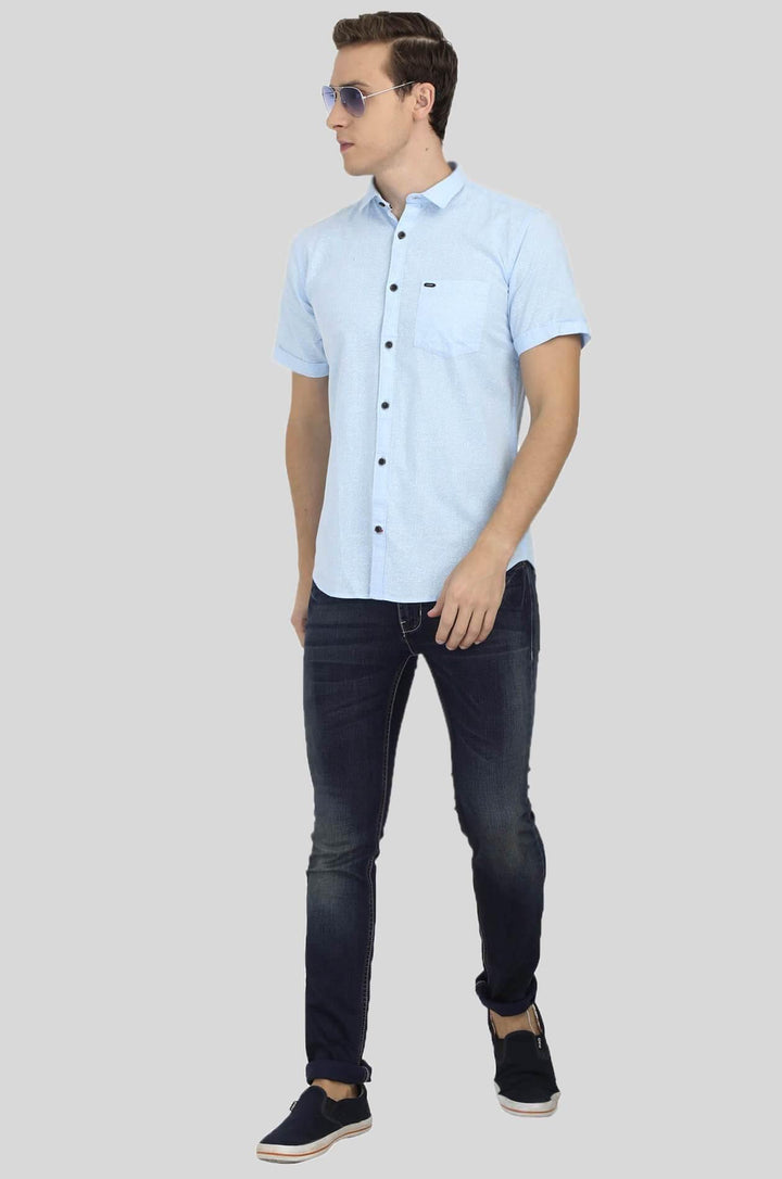 Sky Blue Shirt For Men (DNMFD 2205) - GOOSEBERY