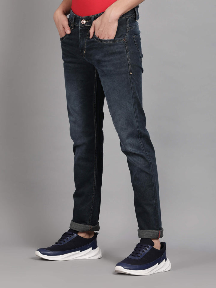 Light Grey Denim Jeans For Men(GBDNM6003) - G O O S E B E R Y®