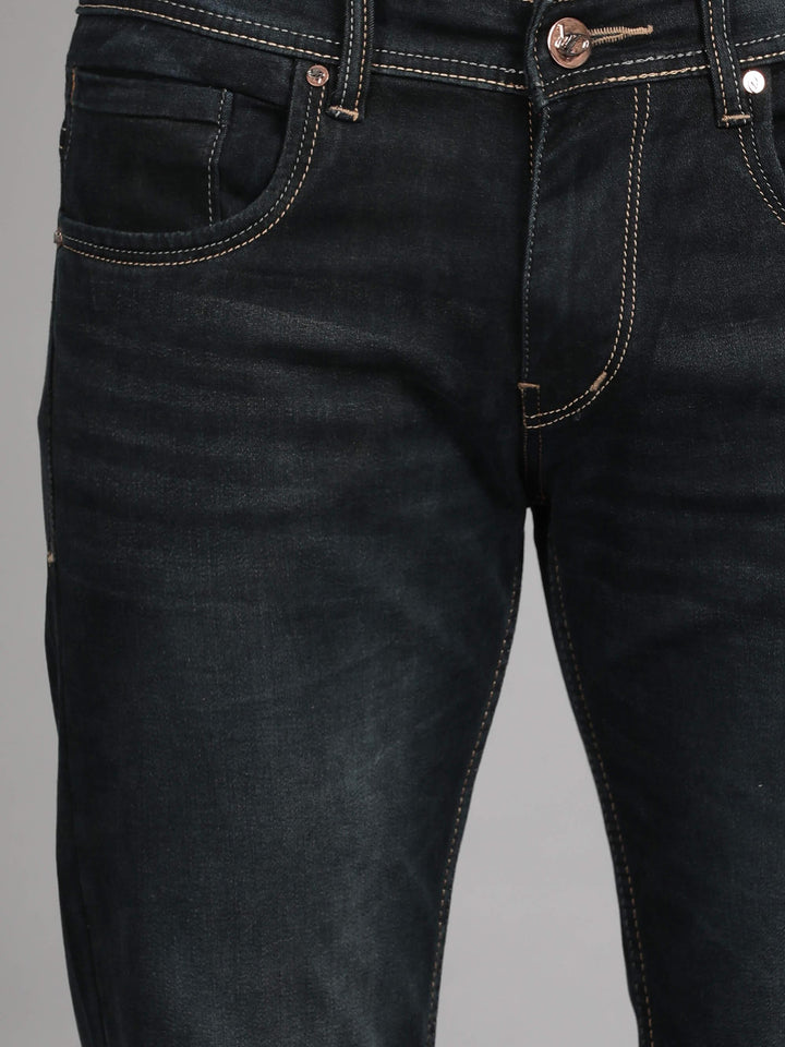Dark Grey Denim Jeans For Men(GBDNM6004) - G O O S E B E R Y®