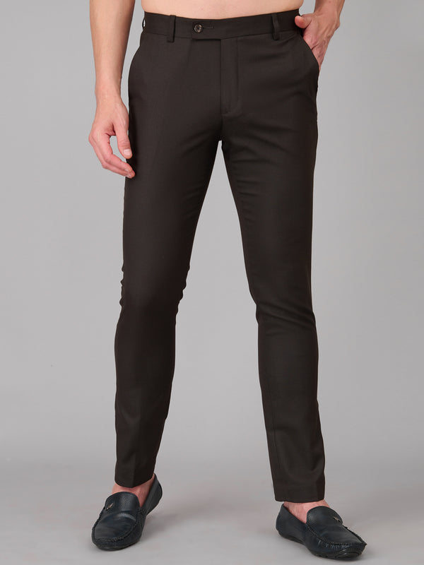 Men Brown Comfort Fit Trouser (GBFRMTR1201 )