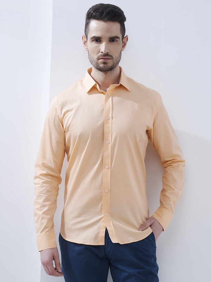 Peach Shirt for Men(GBN6020) - GOOSEBERY