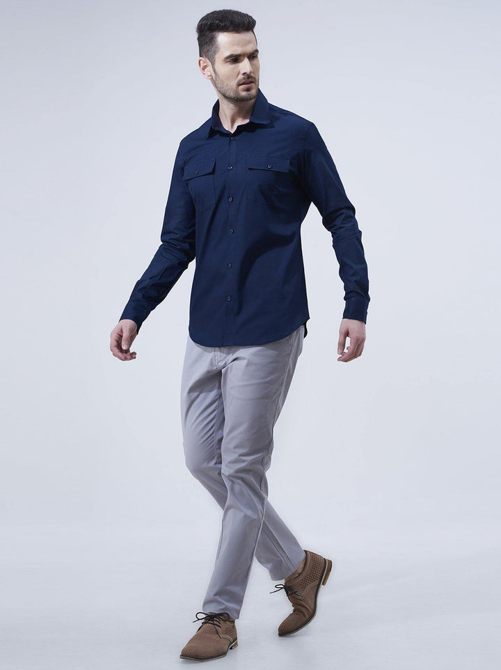 Blue Mens Shirt(GBN6024) - GOOSEBERY