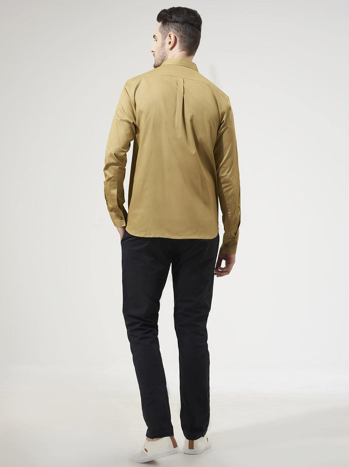 Khaki Mens Shirt(GBN6016) - GOOSEBERY