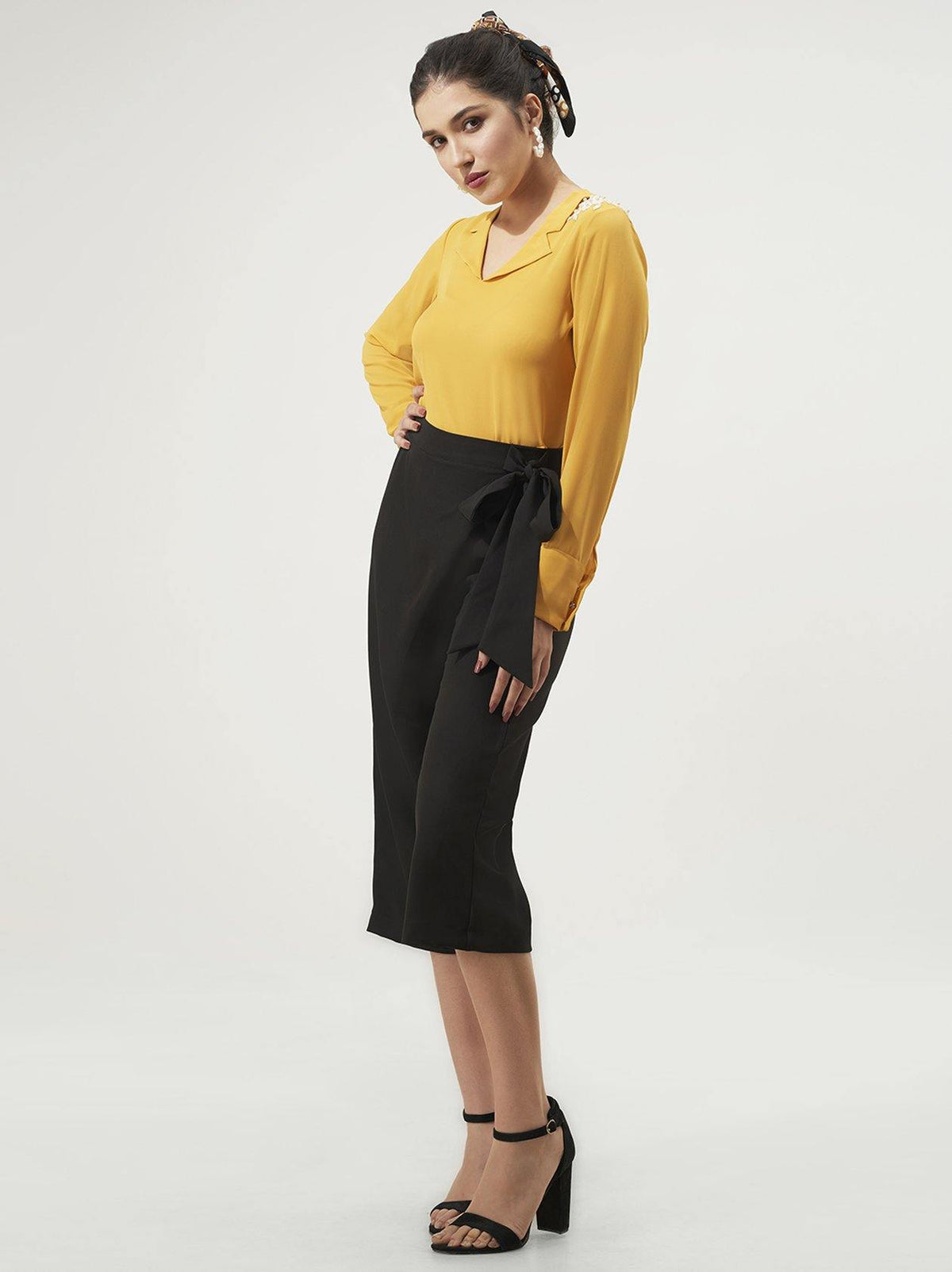 Mustard Yellow Top for Women (GBWT1013) - GOOSEBERY