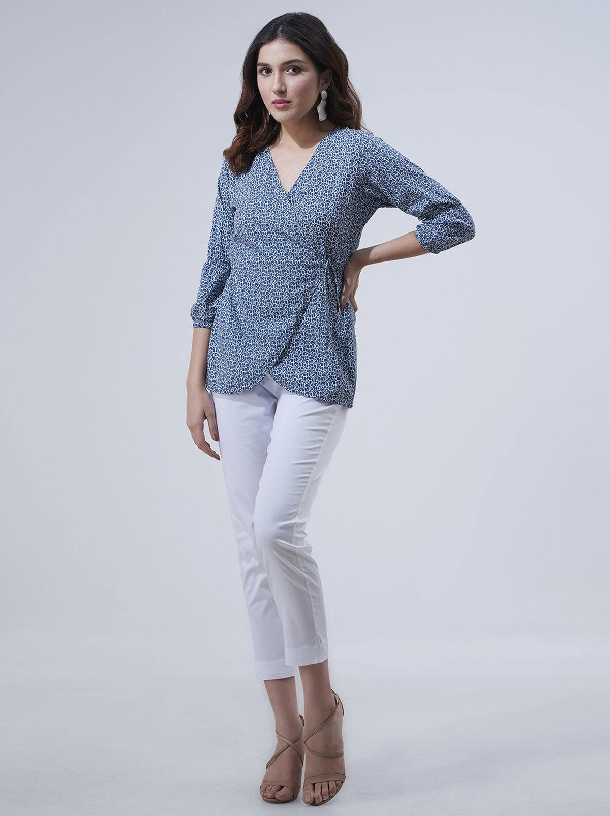 Grey Printed Womens Top (GBWT1029) - GOOSEBERY