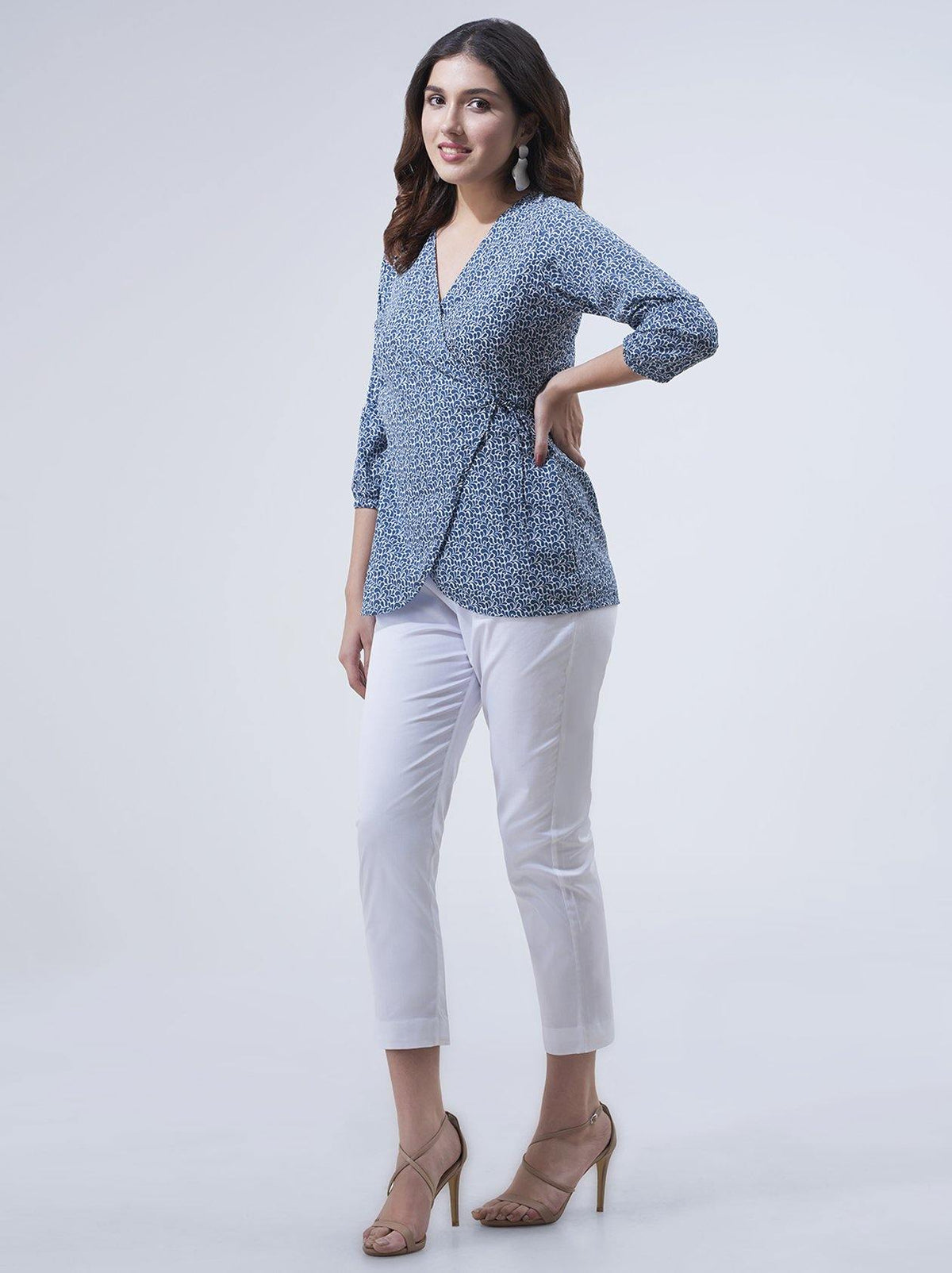 Grey Printed Womens Top (GBWT1029) - GOOSEBERY