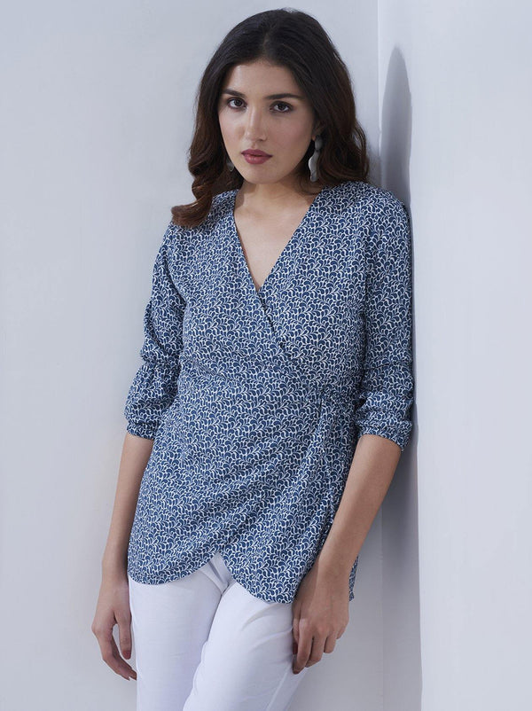 Grey Printed Womens Top (GBWT1029) - GOOSEBERY