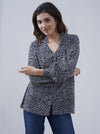 Black Printed Womens Top (GBWT1030) - GOOSEBERY