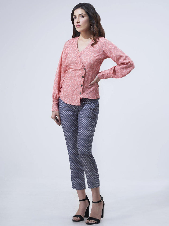 Pink Printed Top for Women (GBWT1006) - GOOSEBERY