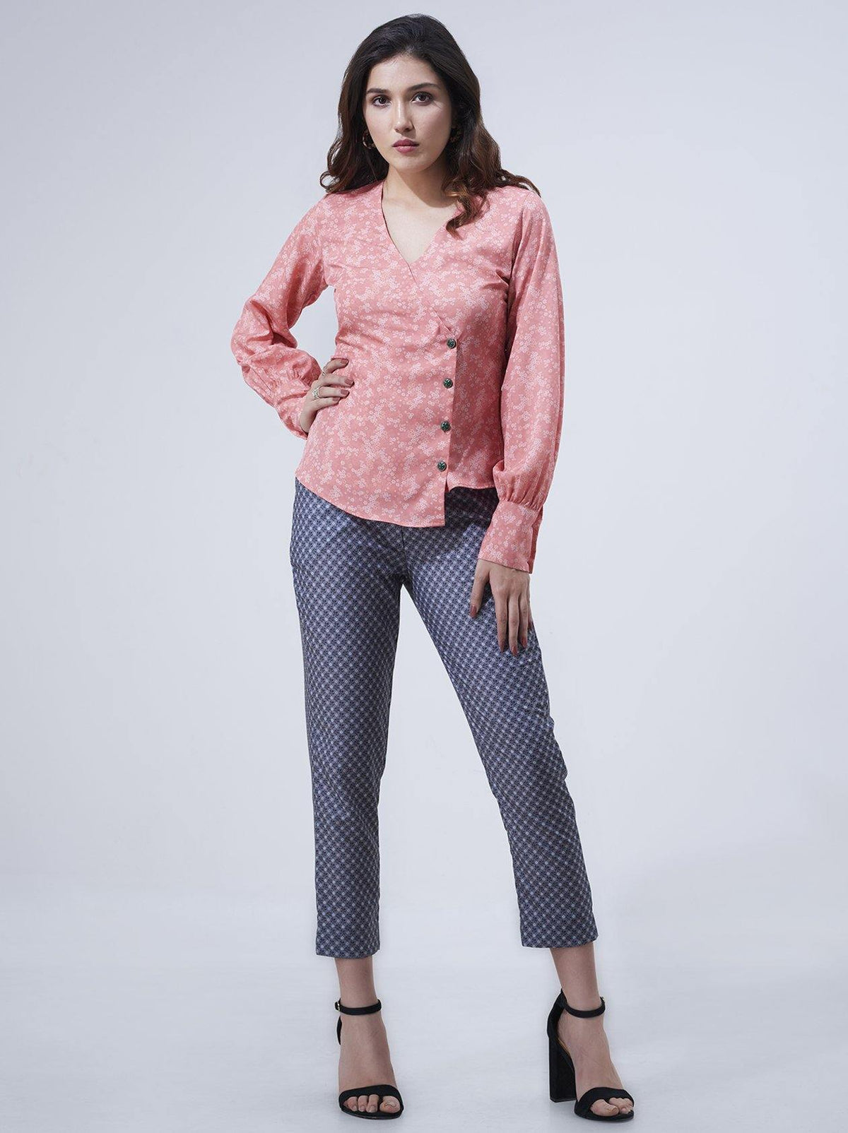 Pink Printed Top for Women (GBWT1006) - GOOSEBERY