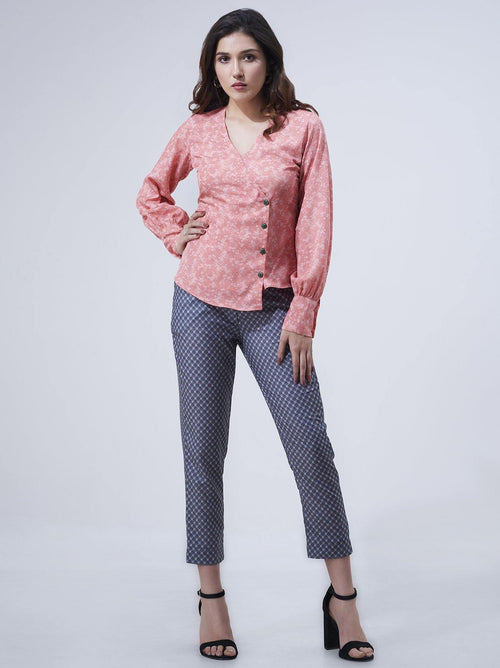 Pink Printed Top for Women (GBWT1006) - GOOSEBERY