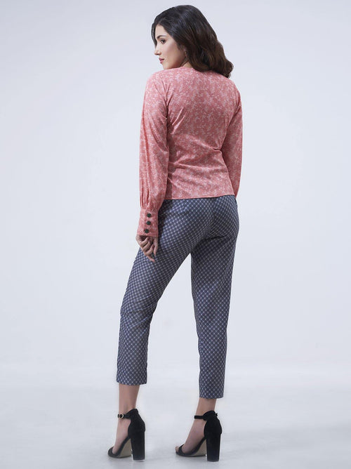 Pink Printed Top for Women (GBWT1006) - GOOSEBERY