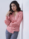 Pink Printed Top for Women (GBWT1006) - GOOSEBERY