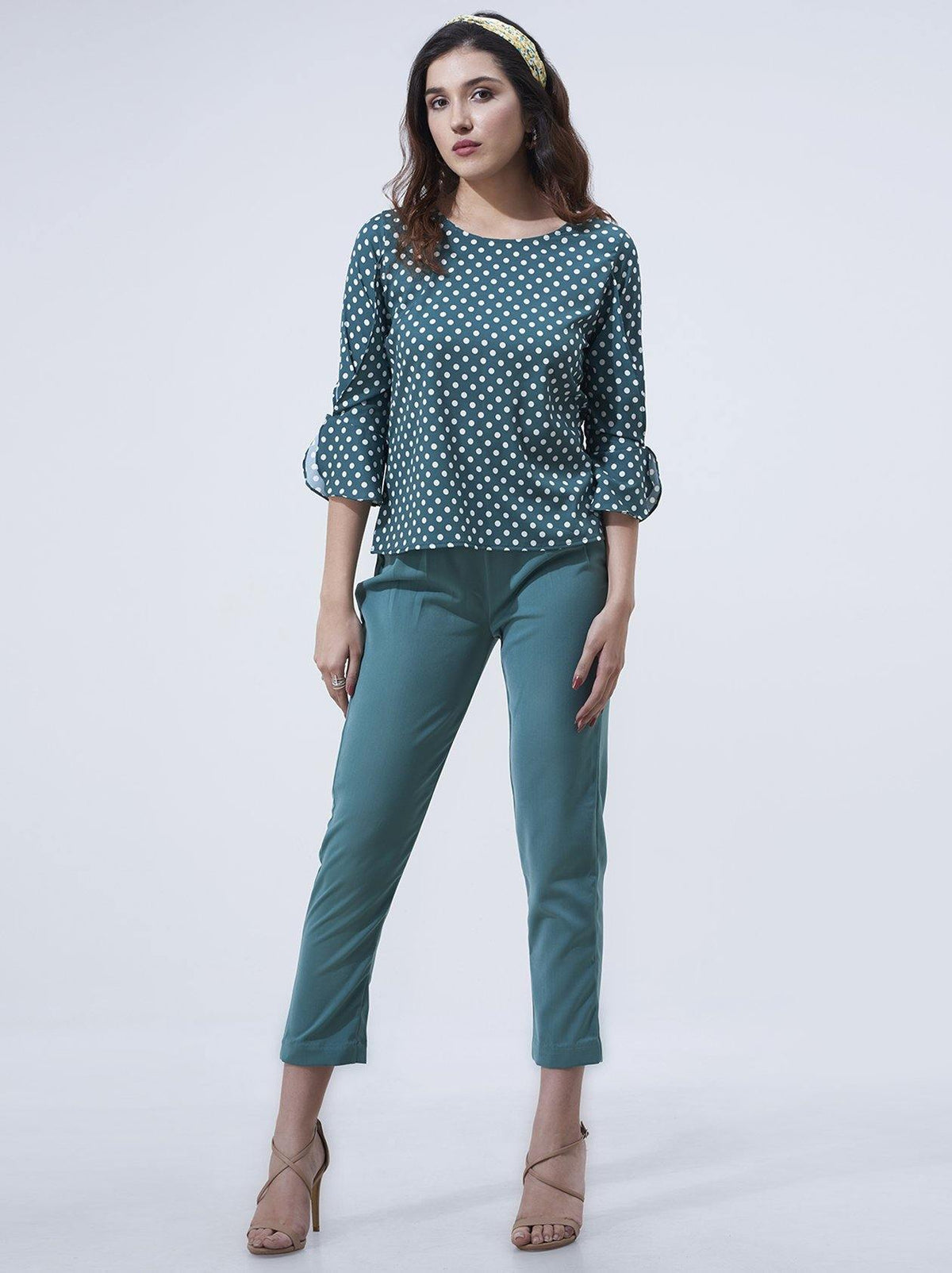 Green Printed Top for Women (GBWT1012) - GOOSEBERY