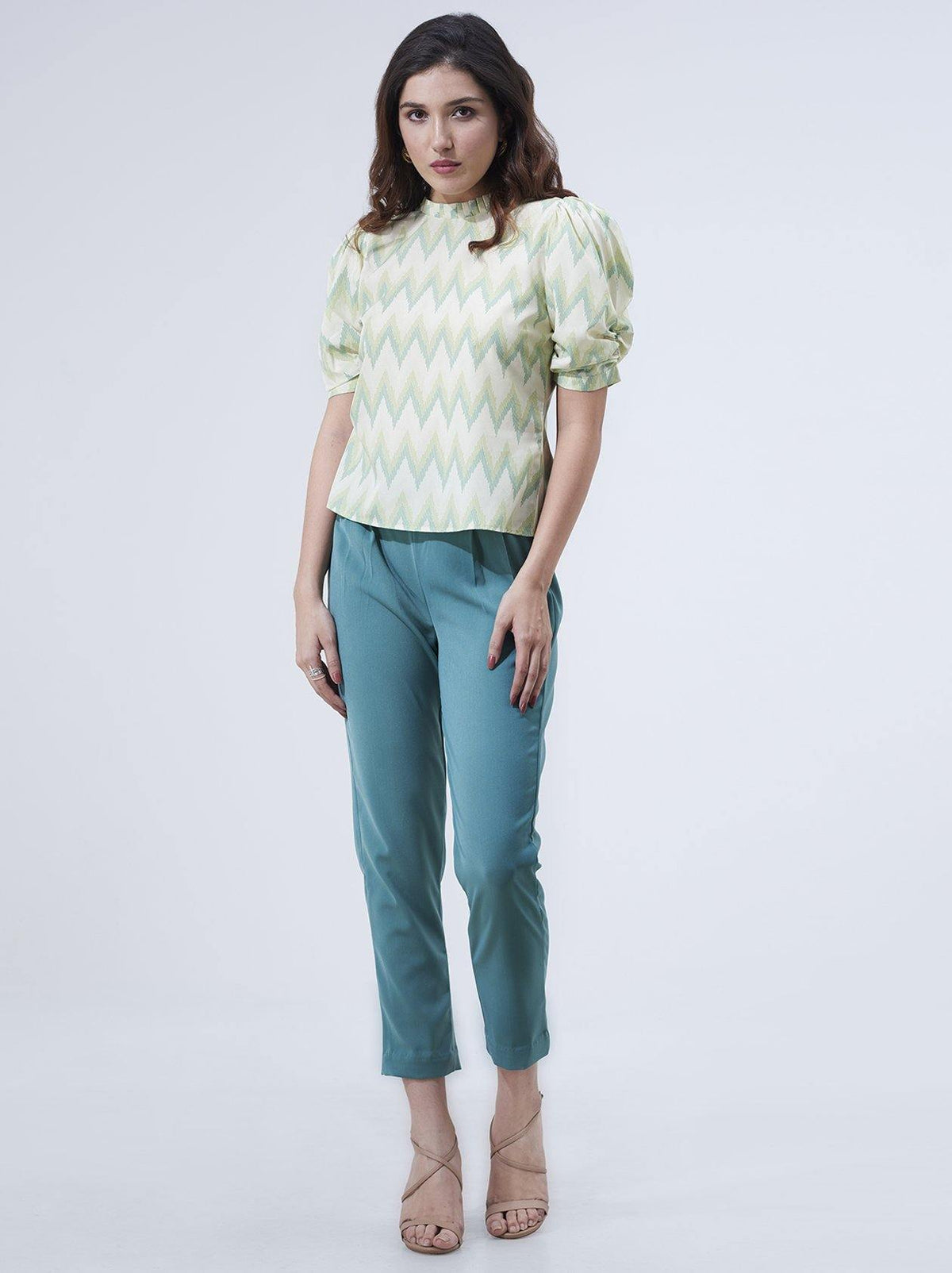 Light Green Tops for Women (GBWT1005) - GOOSEBERY