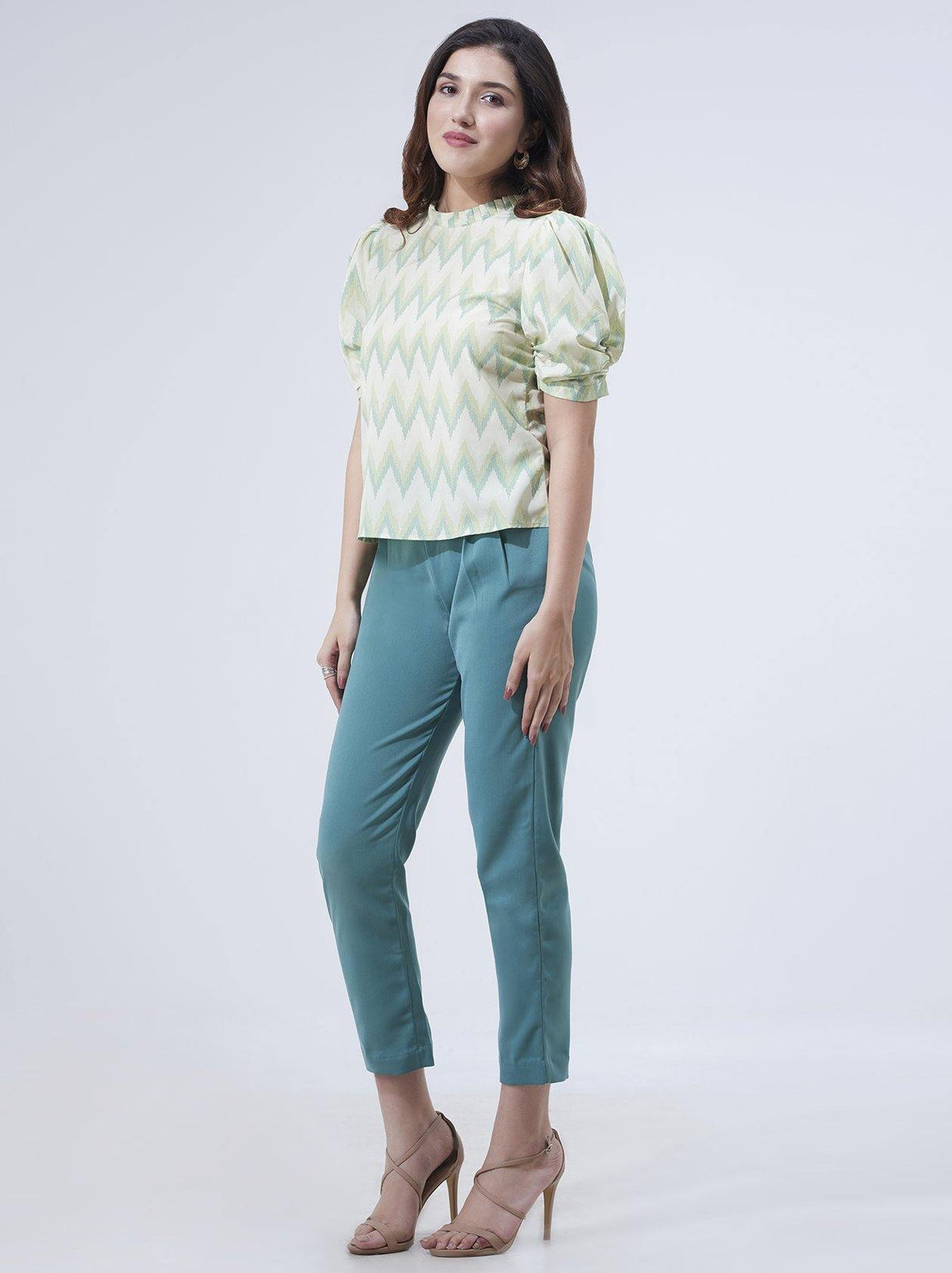 Light Green Tops for Women (GBWT1005) - GOOSEBERY