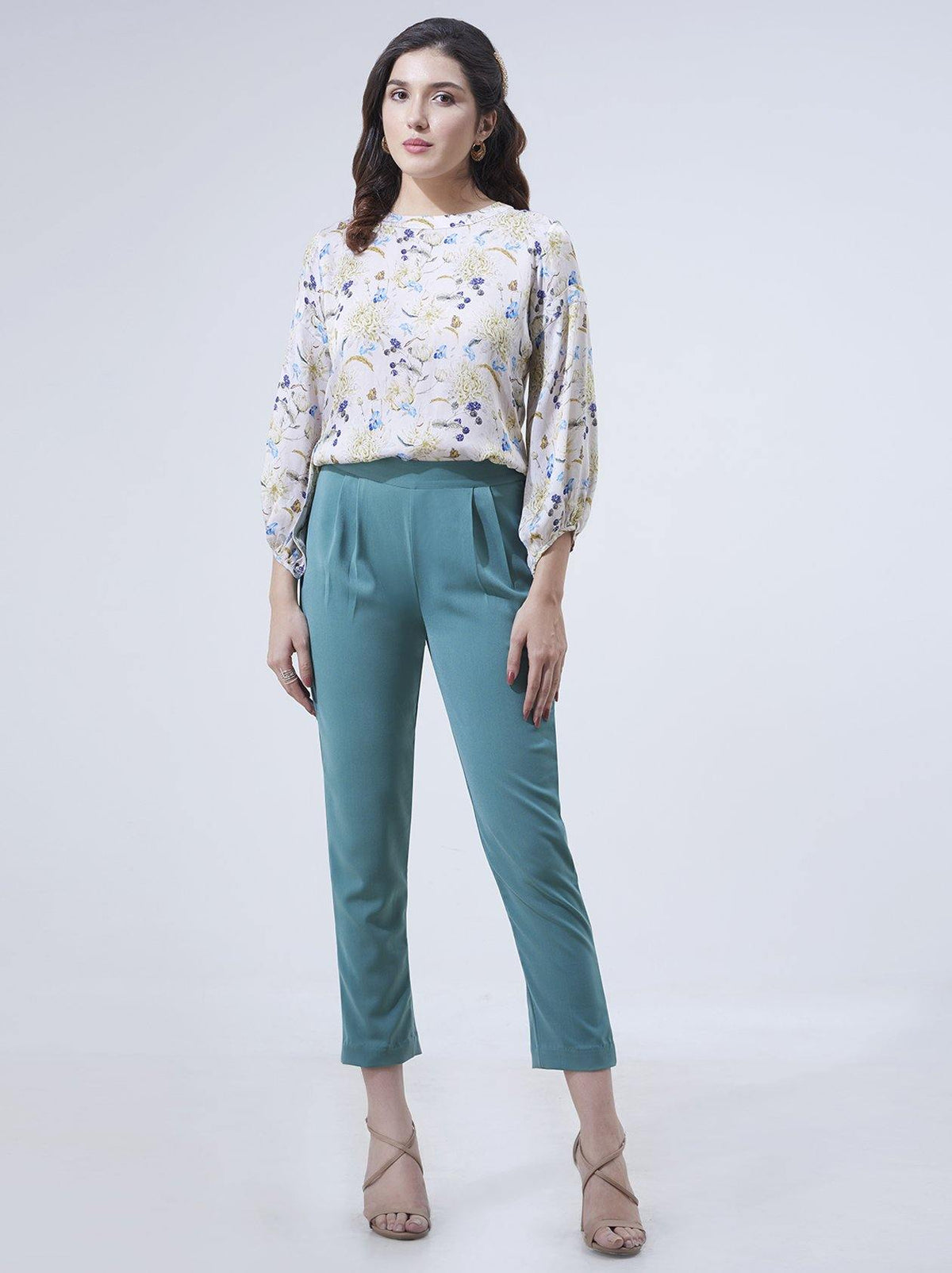 Printed White Tops for Women (GBWT1011) - GOOSEBERY