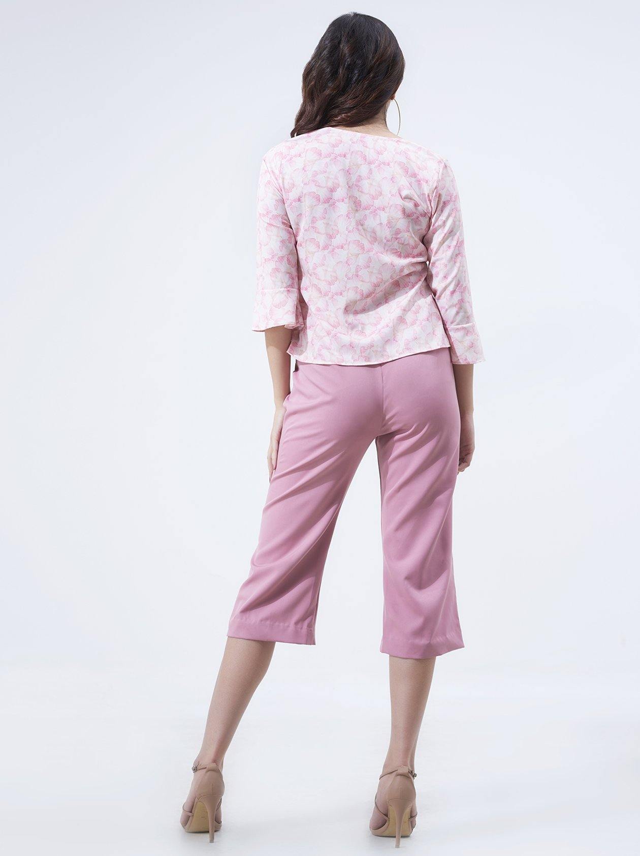 Women Cream Pink Top (GBWT1017) - GOOSEBERY