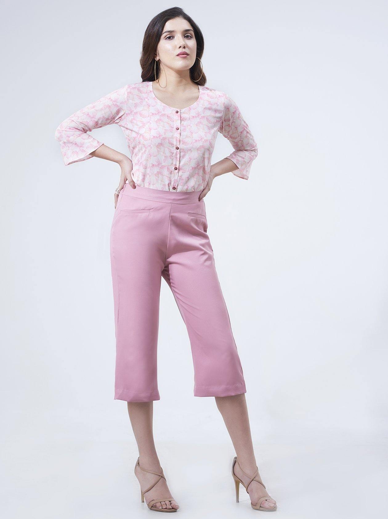 Women Cream Pink Top (GBWT1017) - GOOSEBERY