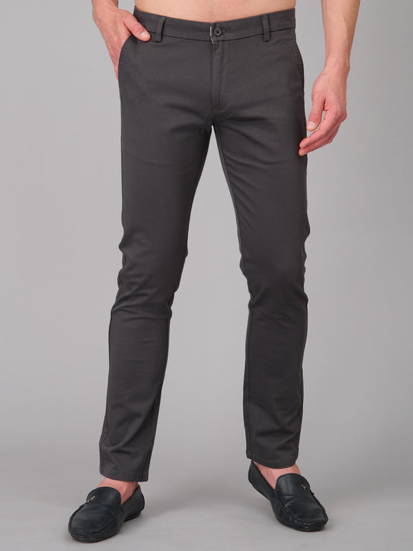 Men Grey Cotton Trouser (GBTMK7651)