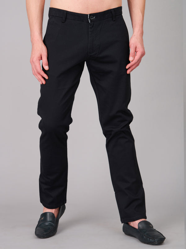 Men Black Cotton Trouser (GBTMK7652)
